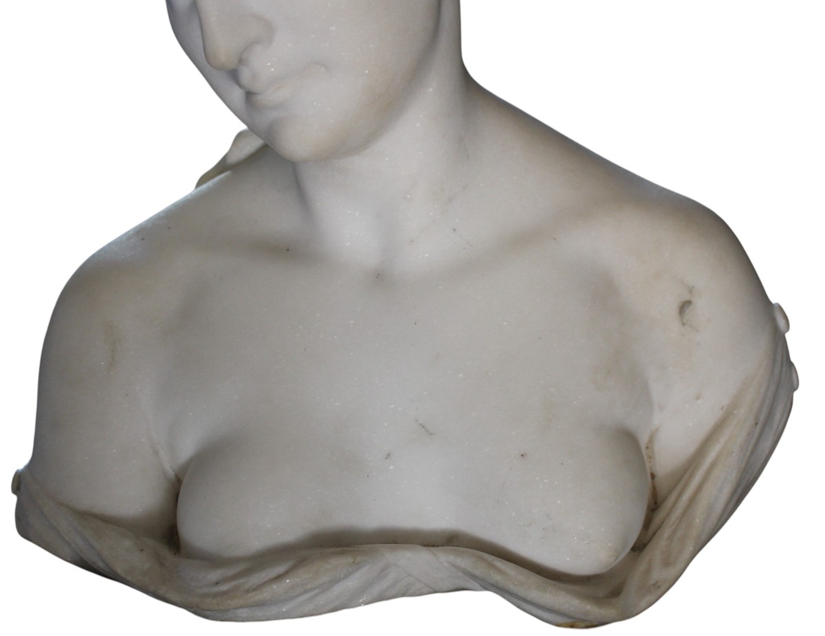 BUSTO DI DAMA IN MARMO, XIX SECOLO.-photo-3