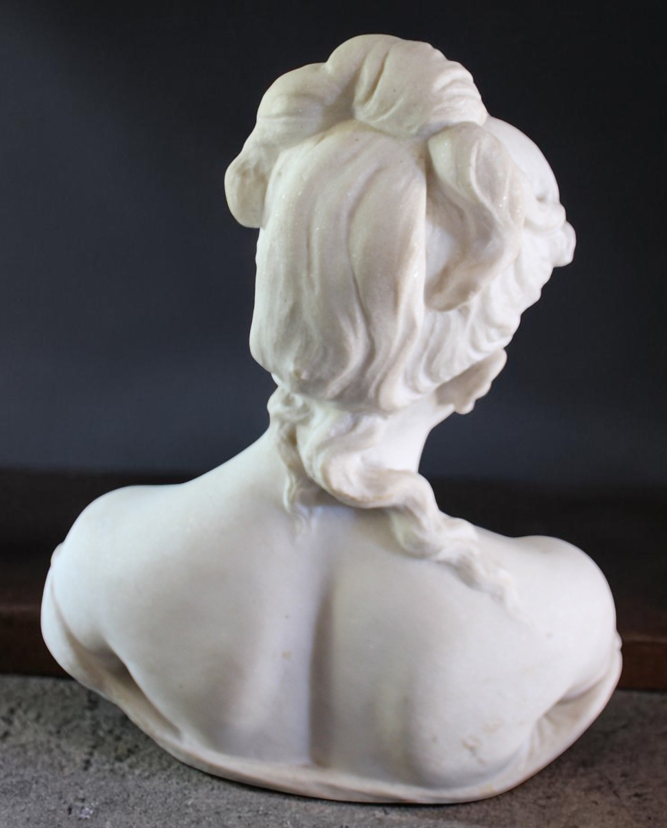 BUSTO DI DAMA IN MARMO, XIX SECOLO.-photo-4