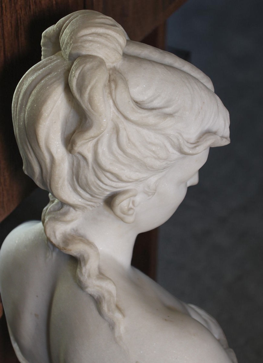 BUSTO DI DAMA IN MARMO, XIX SECOLO.-photo-5