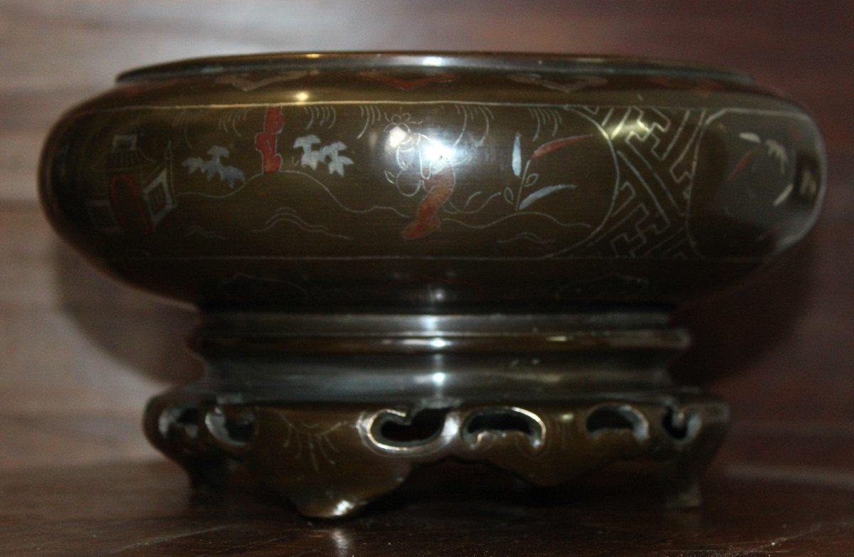 BRUCIA PROFUMI IN BRONZO, VIETNAM, FINE DEL XIX SECOLO.-photo-2