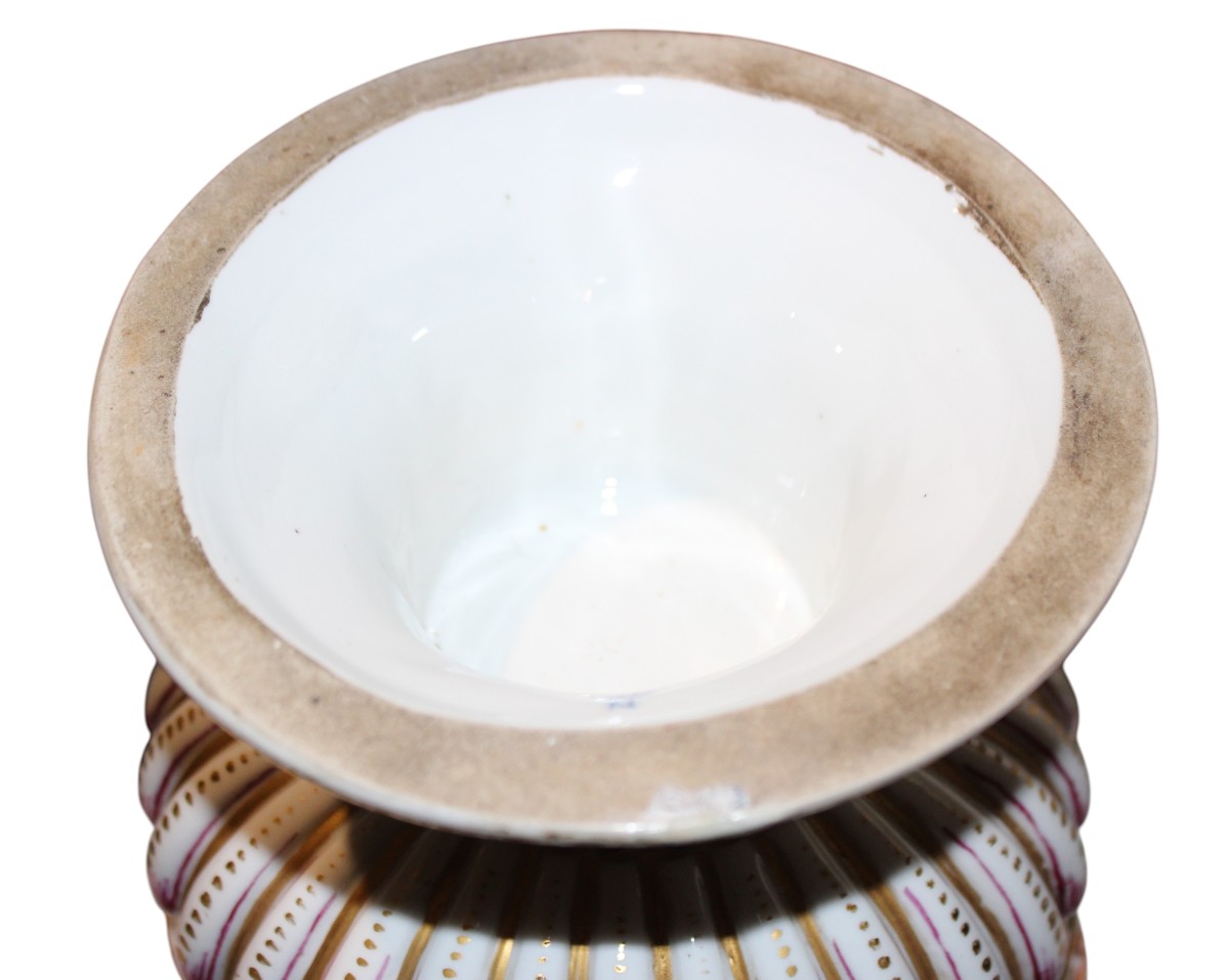 VASO A CRATERE IN PORCELLANA CAPODIMONTE, ITALIA, FINE DEL XIX SECOLO.-photo-4