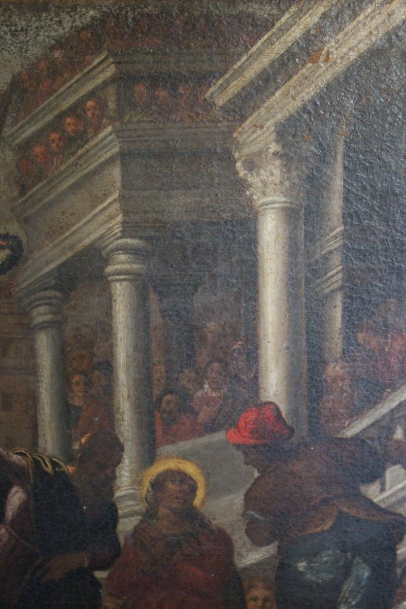 DIPINTO OLIO SU TELA DEL XVII SECOLO, "MARTIRIO", SCUOLA ITALIANA.-photo-2