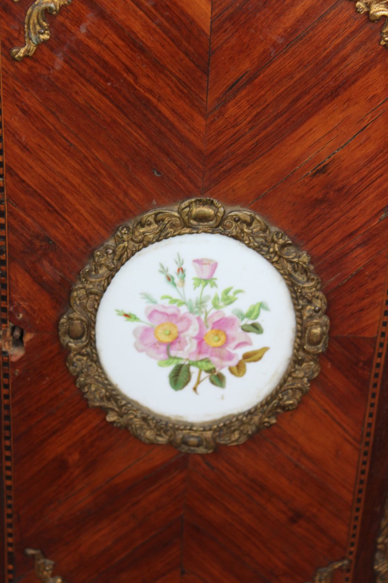 CAMERA DA LETTO DI EPOCA NAPOLEONE III CON PLACCHE IN PORCELLANA DI SEVRES, XIX SECOLO.-photo-1
