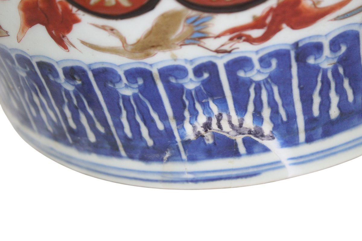 COPPIA DI GRANDI VASI GIAPPONESI A DECORO IMARI, MEIJI PERIODO, FINE XIX SECOLO.-photo-5