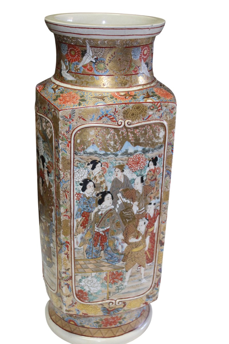 GRANDE VASO SATSUMA, MEIJI PERIODO, GIAPPONE FINE DEL XIX SECOLO.-photo-2