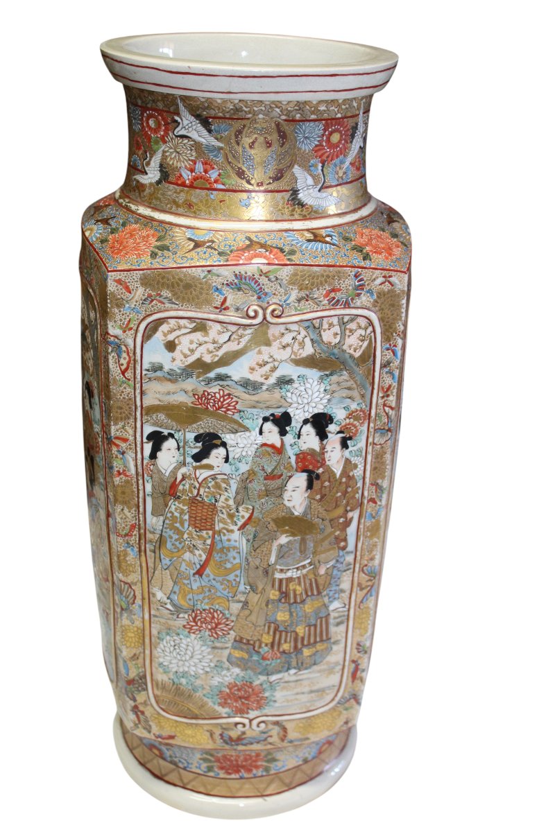 GRANDE VASO SATSUMA, MEIJI PERIODO, GIAPPONE FINE DEL XIX SECOLO.-photo-3