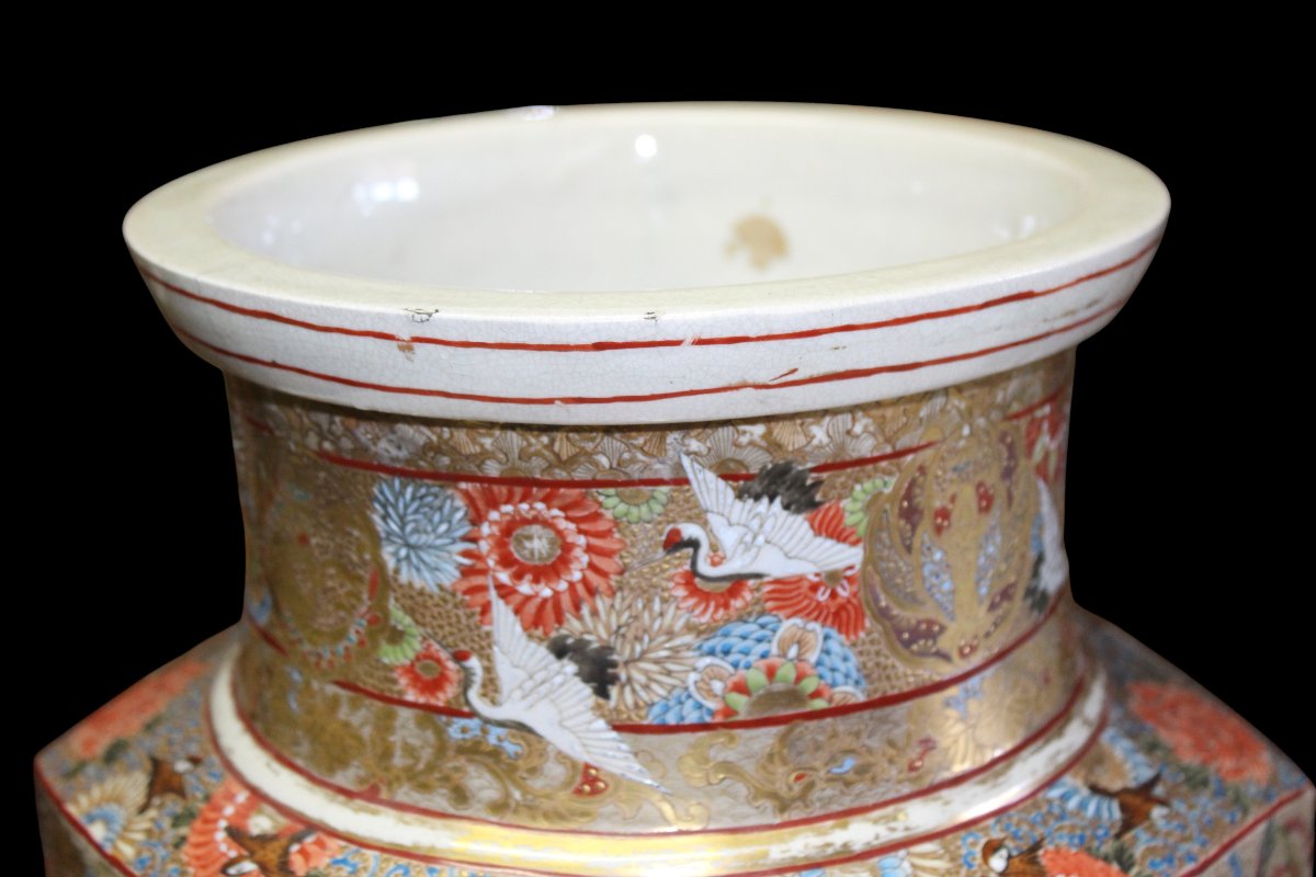 GRANDE VASO SATSUMA, MEIJI PERIODO, GIAPPONE FINE DEL XIX SECOLO.-photo-1