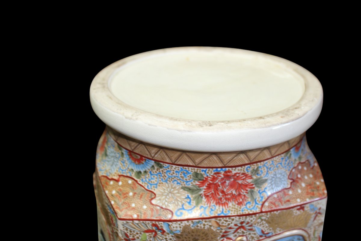 GRANDE VASO SATSUMA, MEIJI PERIODO, GIAPPONE FINE DEL XIX SECOLO.-photo-2