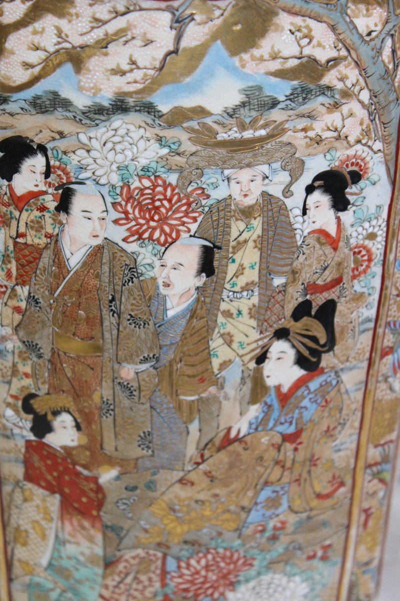 GRANDE VASO SATSUMA, MEIJI PERIODO, GIAPPONE FINE DEL XIX SECOLO.-photo-3