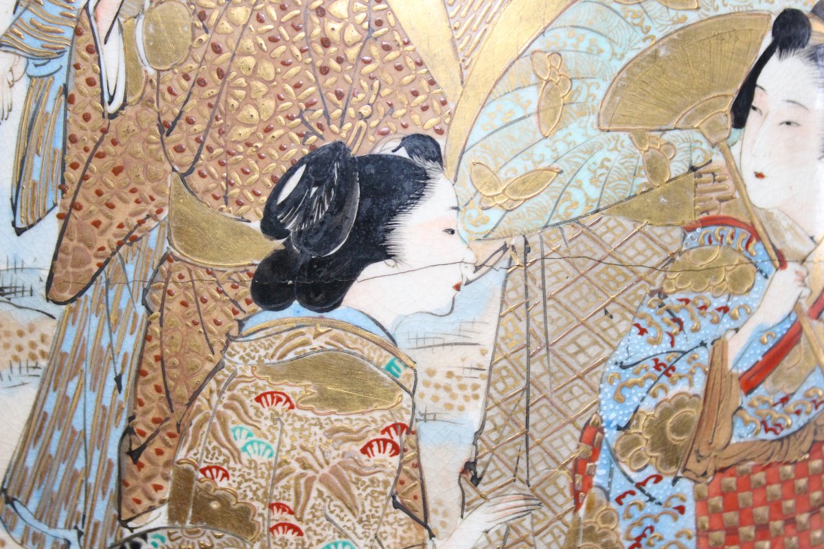 GRANDE VASO SATSUMA, MEIJI PERIODO, GIAPPONE FINE DEL XIX SECOLO.-photo-5