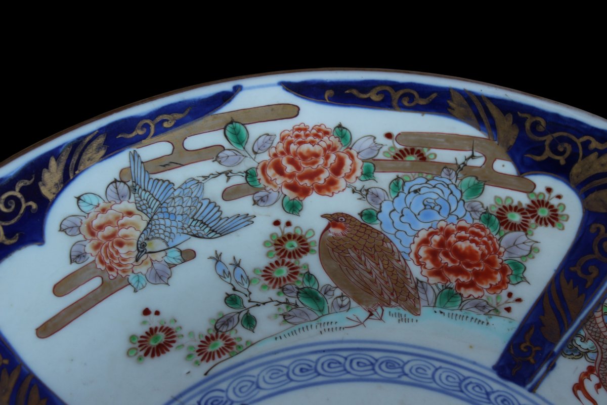 GRANDE PIATTO IN PORCELLANA GIAPPONESE IMARI, MEIJI PERIODO, FINE XIX SECOLO.-photo-3