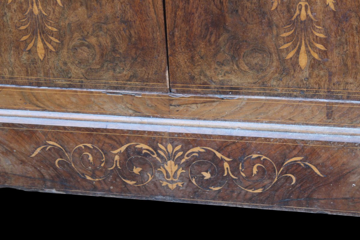 SECRETAIRE INTARSIATO LUIGI FILIPPO, METà DEL XIX SECOLO.-photo-4