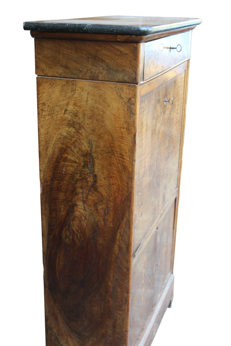 SECRETAIRE INTARSIATO LUIGI FILIPPO, METà DEL XIX SECOLO.-photo-2