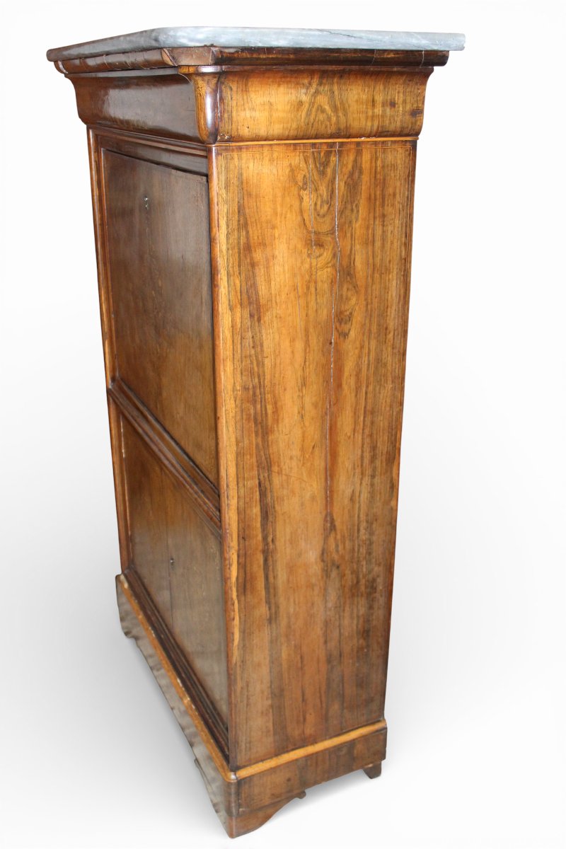 SECRETAIRE INTARSIATO LUIGI FILIPPO, METà DEL XIX SECOLO.-photo-3