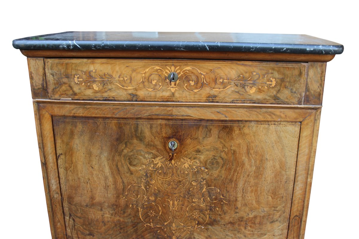 SECRETAIRE INTARSIATO LUIGI FILIPPO, METà DEL XIX SECOLO.