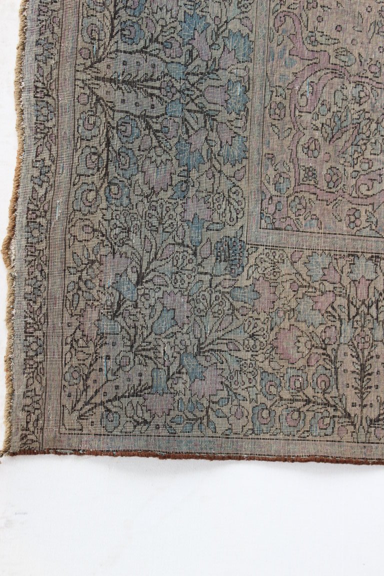 Rare Tapis Kashan Antique En Soie (antique Silk Kashan Carpet) Debut XX Siecle-photo-2