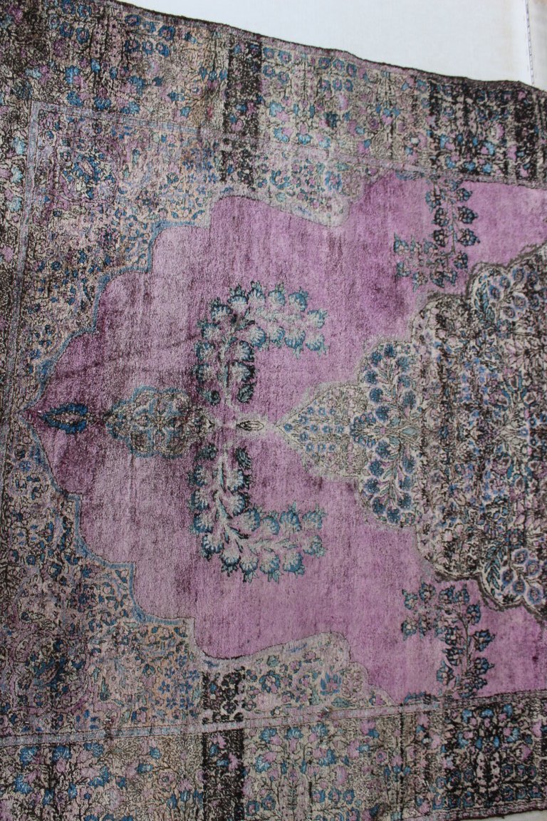 Rare Tapis Kashan Antique En Soie (antique Silk Kashan Carpet) Debut XX Siecle-photo-6