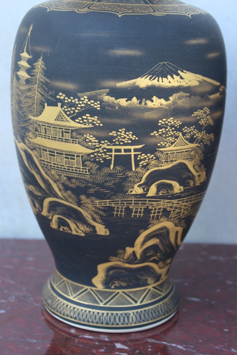 Paire Des Vases En Porcelain Satsuma, Japon Meiji Period, Fine XIX Siecle-photo-2