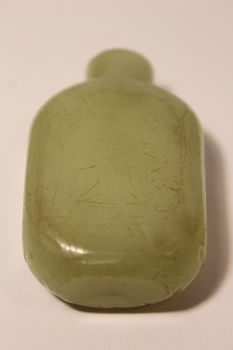 Deux Tabatieres (snuff Bottle) En Jade Celadon, Chine XIX Siecle-photo-2