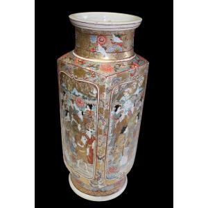 GRANDE VASO SATSUMA, MEIJI PERIODO, GIAPPONE FINE DEL XIX SECOLO.