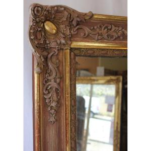 Gold, Patina And Mercury Fireplace Mirror 90 X 120 Cm