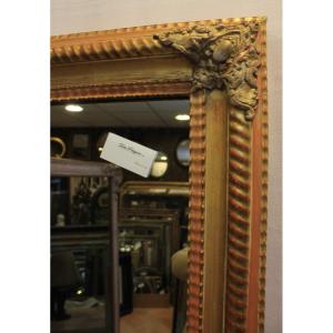 Large Floor Standing Mirror, Gold Leaf, Mercury Ice 115 X 175 Cm