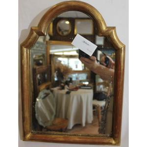 Small Old Golden Mirror, Mercury Ice 32 X 45 Cm