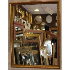 Gold Leaf Beaded Rectangle Mirror 46 X 60 Cm