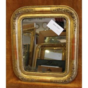 31 X 37 Small Antique Mirror With Gold Leaf And Mercury Glass
