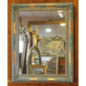 90 X 114 Cm, Rectangular Mirror, Gold Leaf And Patina Restoration 
