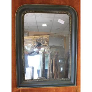 70 X 94 Cm, Antique Louis Philippe Beaded Mirror, Mercury Glass