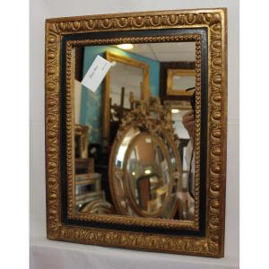 Small Napoleon III Golden Rectangle Mirror 38 X 49 Cm