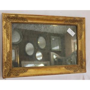 Small Golden Empire Mirror, Mercury 46 X 66 Cm