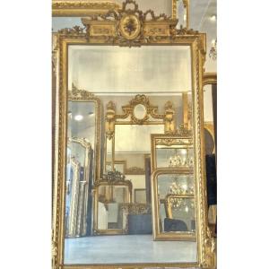 Gilt Napoleon III Beveled Mirror 115*185cm
