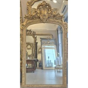 Napoleon III Gilt Mirror With Shell Decoration, 100*200 Cm