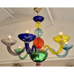 Murano Chandelier, Colors, 90*80 Cm