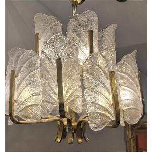 14-light Chandelier Vintage Palmettes Frosted Glass 55*60cm