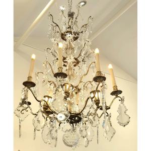 Baccarat Crystal Chandelier Napoleon III Period 12 Lights 70*95cm