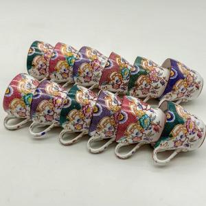 Sarreguemines 12 Minton Coffee Cups