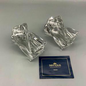 Saint Louis Pair Of Candlesticks