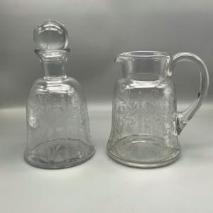 Baccarat Carafe And Pitcher Crystal Argentina Model
