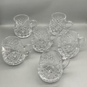 6 Crystal Beer Mugs