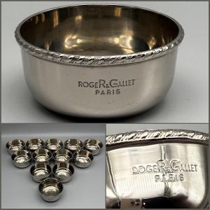 12 Silver Metal Bowls Roger&gallet Paris