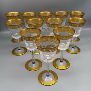 Saint Louis 12 Thistle White Wine Glasses