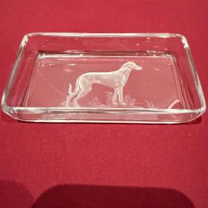 Baccarat Greyhound Trinket Tray 
