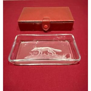 Baccarat Fox Trinket Tray 