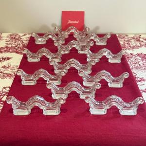 Baccarat 12 Crystal Knife Rests