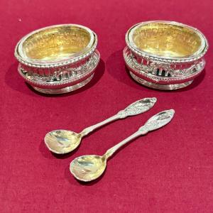Pair Of Silver And Vermeil Salt Cellars