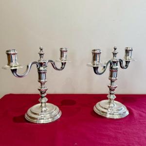 Christofle Pair Of Candlesticks