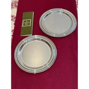 Christofle Pair Of Coasters Albi